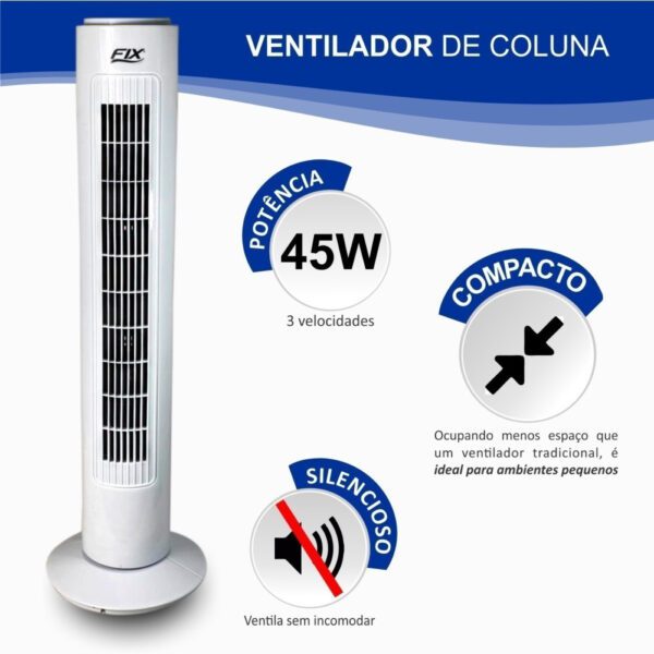 Ventilador Circulador de Ar Vertical - 110v - Image 3