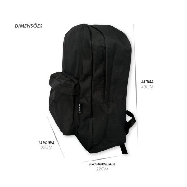 Mochila Escolar Preta All Black - Image 4