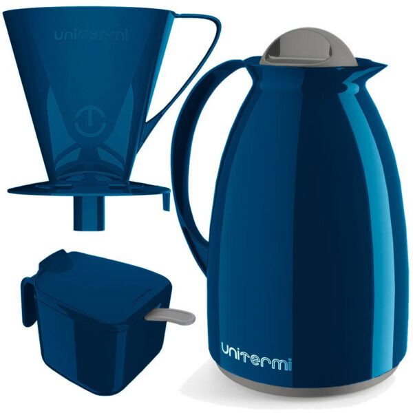 Kit Garrafa Termica Café com Açucareiro com Colher e Suporte para Filtro - Image 2