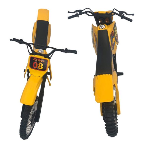 Moto de Motocross de Brinquedo com Apoio - Amarelo - Image 2