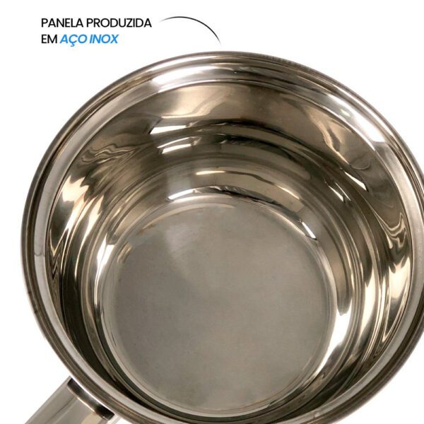 Conjunto Panelas 5 Peças Tampa Vidro Aço Inox - Image 4