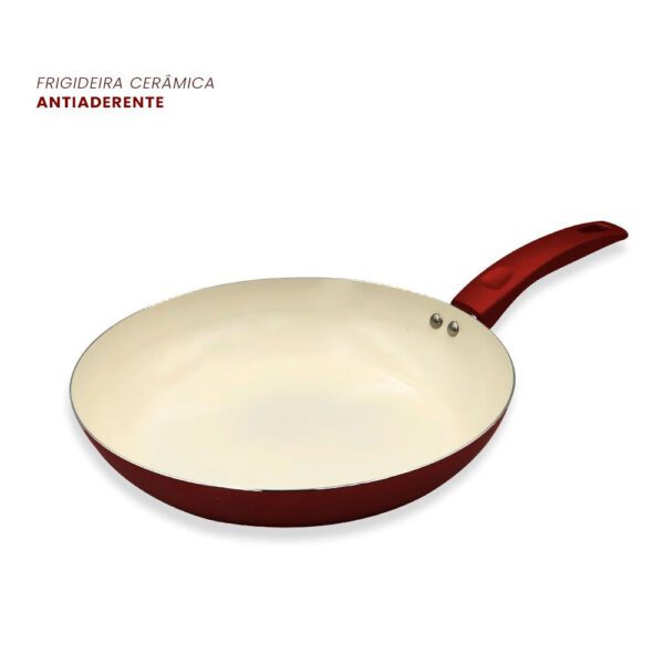 Frigideira com Revestimento em Cerâmica 28cm - Vermelho - Image 2