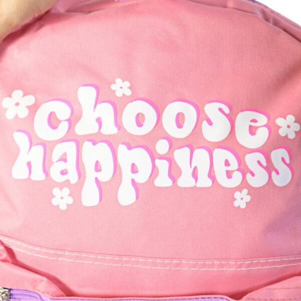 Bolsa Mochila Feminina Escolar Choose Happiness - Sortida - Image 4